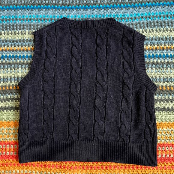 Small/Medium Iets Frans black cropped knit vest - Picture 5 of 5